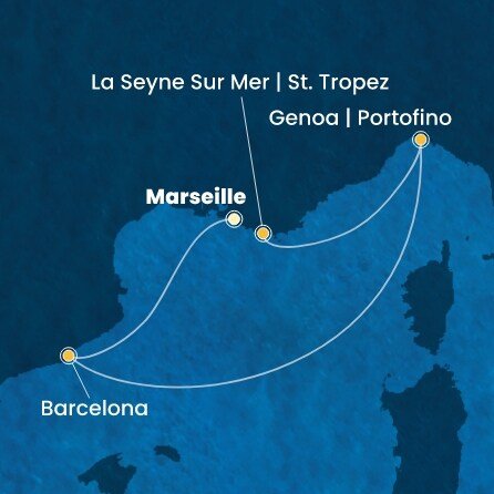 Francúzsko, Španielsko, Taliansko z Marseille na lodi Costa Fascinosa