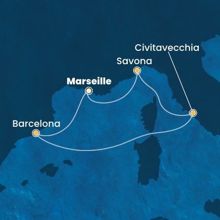 Francúzsko, Španielsko, Taliansko z Marseille na lodi Costa Smeralda Francúzsko, Španielsko, Taliansko z Marseille na lodi Costa Smeralda