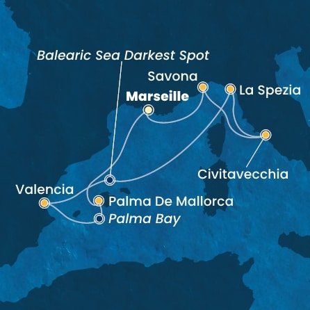 Francúzsko, Španielsko, Taliansko z Marseille na lodi Costa Pacifica