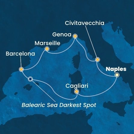 Taliansko, Francúzsko, Španielsko z Neapolu na lodi Costa Smeralda