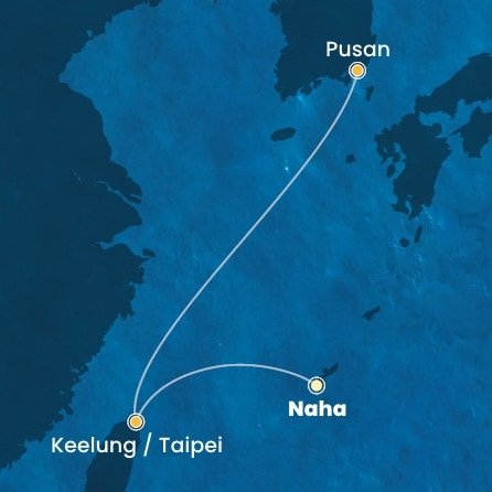 Japonsko, Tchaj-wan, Južná Kórea z Nahy na lodi Costa Serena