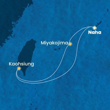 Japonsko, Tchaj-wan z Nahy na lodi Costa Serena