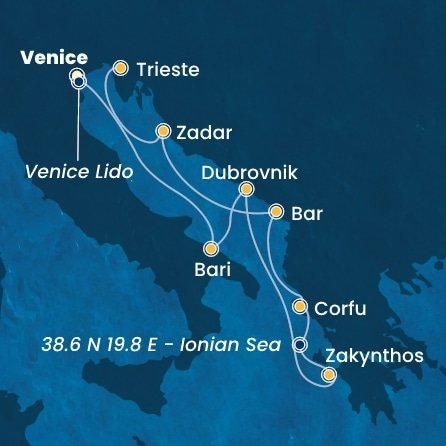 Taliansko, Chorvátsko, Grécko, Čierna Hora na lodi Costa Deliziosa