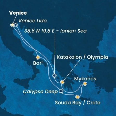 Taliansko, Grécko z Marghery na lodi Costa Deliziosa