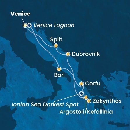 Taliansko, Grécko, Chorvátsko z Marghery na lodi Costa Deliziosa Taliansko, Grécko, Chorvátsko z Marghery na lodi Costa Deliziosa