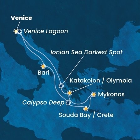 Taliansko, Grécko z Marghery na lodi Costa Deliziosa