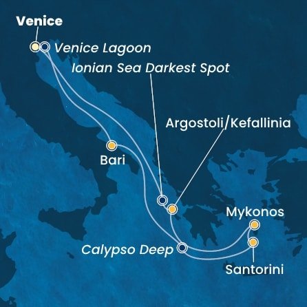 Taliansko, Grécko z Marghery na lodi Costa Deliziosa