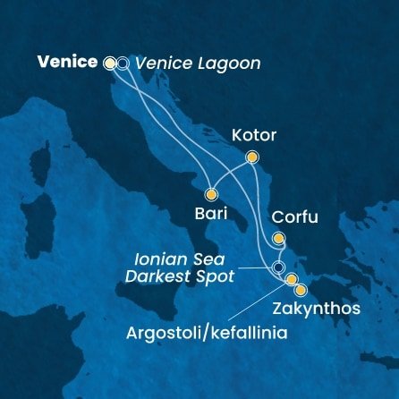Taliansko, Čierna Hora, Grécko z Marghery na lodi Costa Deliziosa