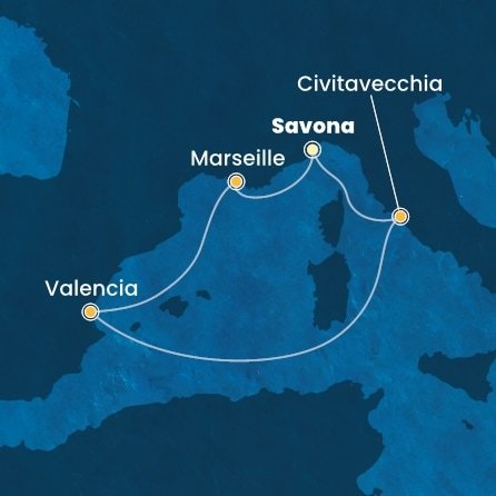 Taliansko, Francúzsko, Španielsko ze Savony na lodi Costa Pacifica