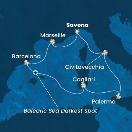 Taliansko, Francúzsko, Španielsko ze Savony na lodi Costa Smeralda