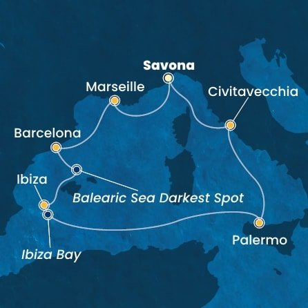 Taliansko, Francúzsko, Španielsko ze Savony na lodi Costa Toscana