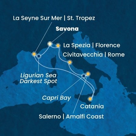 Taliansko, Francúzsko ze Savony na lodi Costa Fascinosa