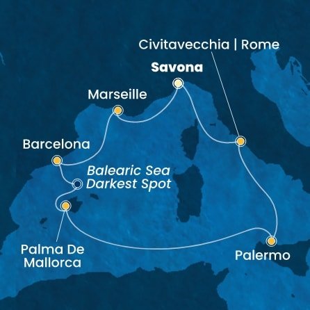 Taliansko, Francúzsko, Španielsko ze Savony na lodi Costa Toscana