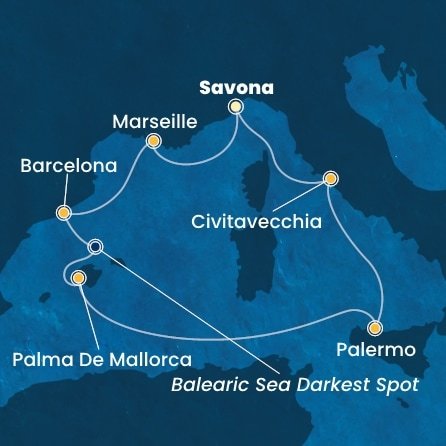 Taliansko, Francúzsko, Španielsko ze Savony na lodi Costa Smeralda