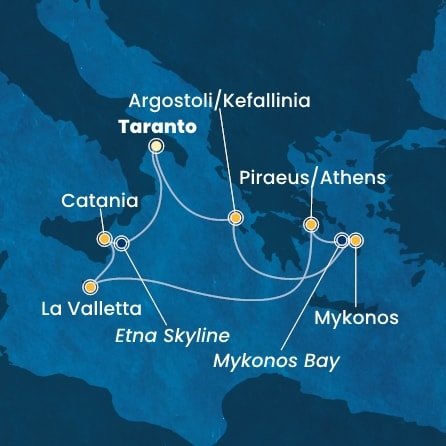 Taliansko, Grécko, Malta na lodi Costa Serena