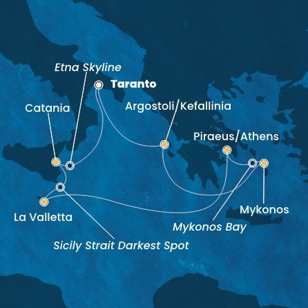 Taliansko, Grécko, Malta na lodi Costa Fascinosa