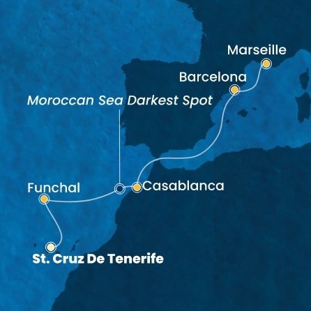 Španielsko, Portugalsko, Maroko, Francúzsko z Tenerife na lodi Costa Fortuna