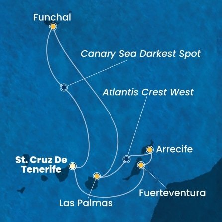 Španielsko, z Lanzarote, Portugalsko z Tenerife na lodi Costa Smeralda