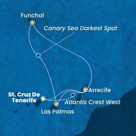Španielsko, z Lanzarote, Portugalsko z Tenerife na lodi Costa Smeralda