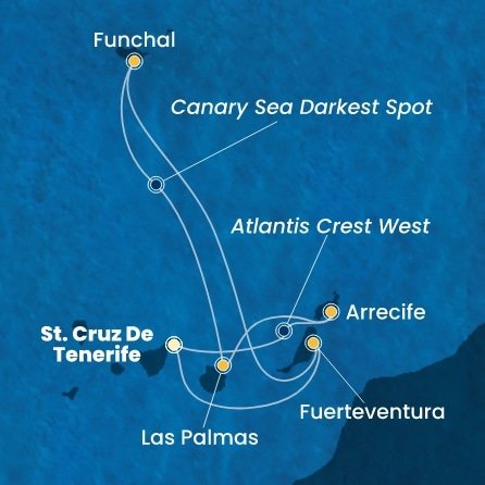 Španielsko, Portugalsko z Tenerife na lodi Costa Smeralda