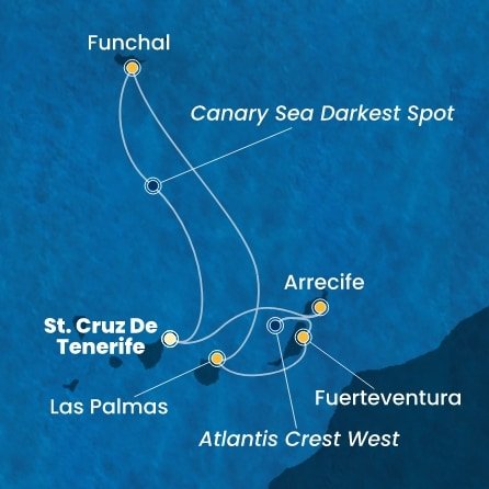 Španielsko, z Lanzarote, Portugalsko z Tenerife na lodi Costa Smeralda