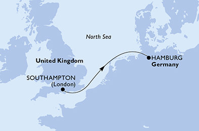 Veľká Británia, Nemecko zo Southamptonu na lodi MSC Preziosa
