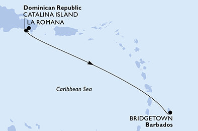Dominikánska republika, Barbados z La Romany na lodi MSC Opera