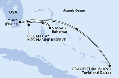 USA, Bahamy, Veľká Británia z Miami na lodi MSC Meraviglia
