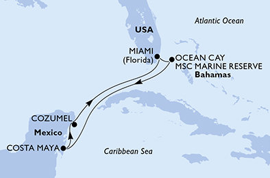 USA, Bahamy, Mexiko z Miami na lodi MSC World America