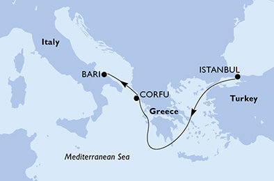 Turecko, Grécko, Taliansko z Istanbulu na lodi MSC Lirica