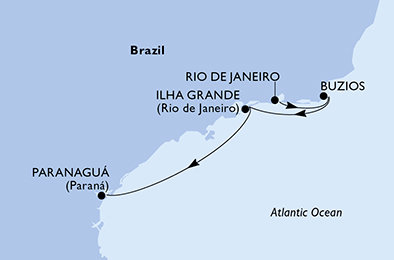 Brazília z Rio de Janeira na lodi MSC Musica