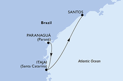 Brazília na lodi MSC Musica