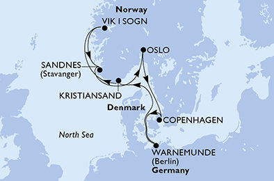 Dánsko, Nemecko, Nórsko, Oslo z Kodane na lodi MSC Splendida