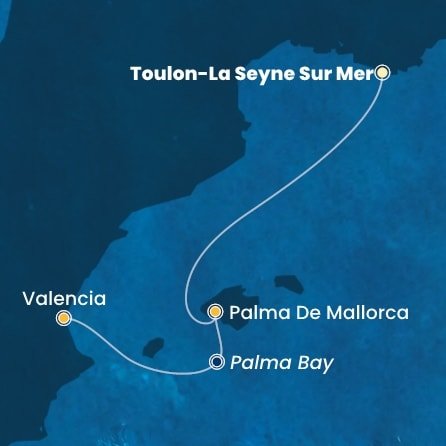 Francúzsko, Španielsko z Toulonu na lodi Costa Pacifica