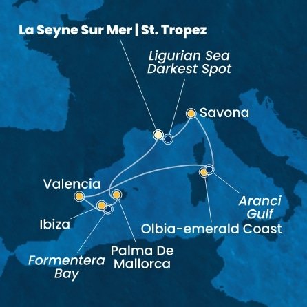 Francúzsko, Taliansko, Španielsko z Toulonu na lodi Costa Fascinosa