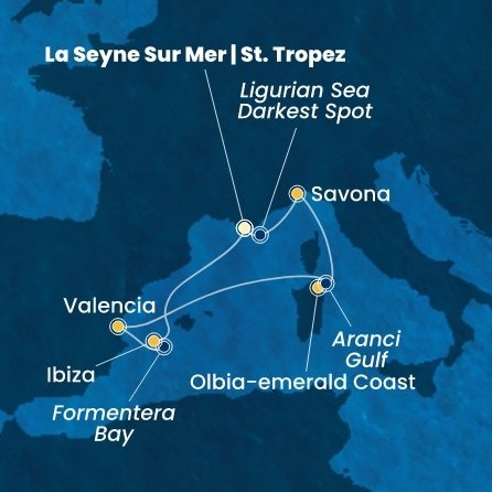 Francúzsko, Taliansko, Španielsko z Toulonu na lodi Costa Fascinosa