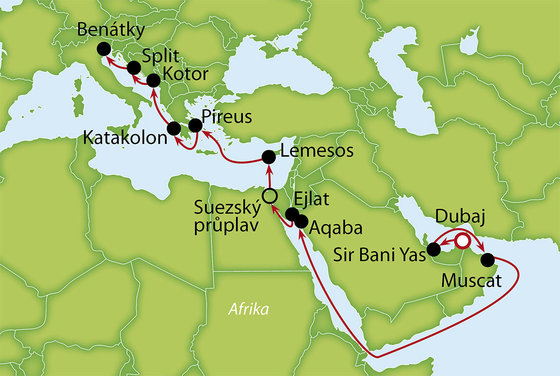 Z magického Orientu do nádherného Stredomoria na palube výletnej lode MSC Lirica