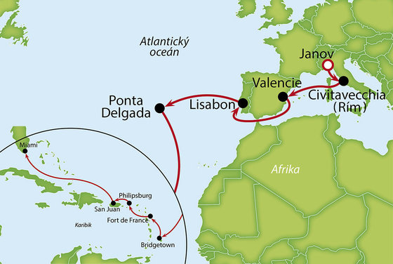 Preplavba Atlantiku na palube lode MSC Divina