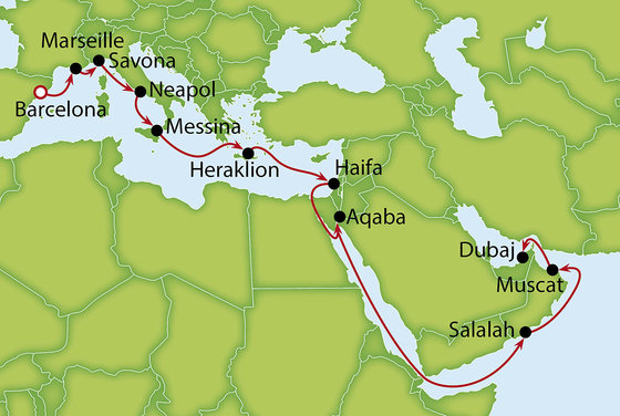 Z multikultúrnej Barcelony cez Suezský prieplav až do exotického Dubaja na palube výletnej lode Costa Firenze