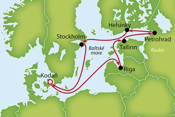 Perly Baltského mora v pohodlí plavby s českým sprievodcom na Adventure of the Seas
