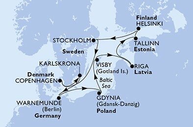 Okruh Baltským morom na lodi MSC Poesia