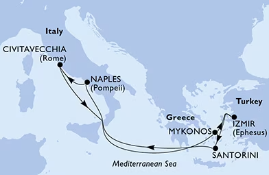Všetky cesty vedú do Ríma, aj na lodi MSC Divina