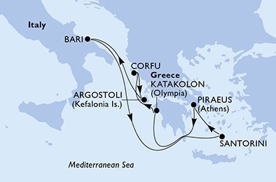 Po stopách gréckych bohov na lodi MSC Opera