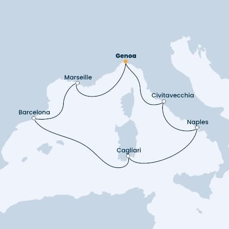  Okruh jarným Stredomorím na lodi Costa Smeralda