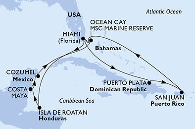 Krížom krážom Karibikom na MSC World America