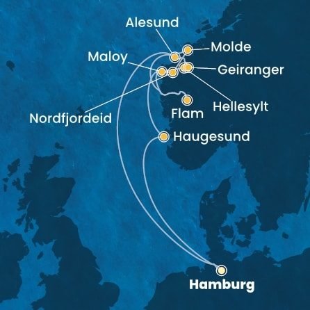 Za tajomstvom severských fjordov na Costa Favolosa