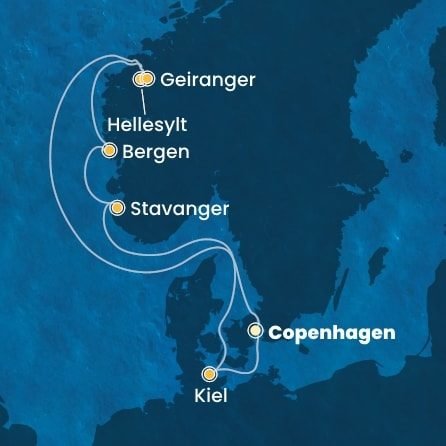 Za nórskymi fjordmi na Costa Diadema