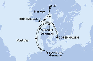 Severská panoráma s veľký finále v Hamburgu na MSC Preziosa
