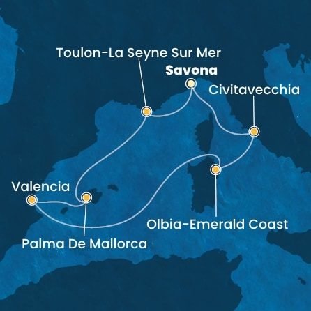 Za jesenným slnkom do Stredomoria na Costa Pacifica