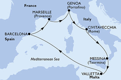 Zimné romance Stredomoria na MSC World Europa
